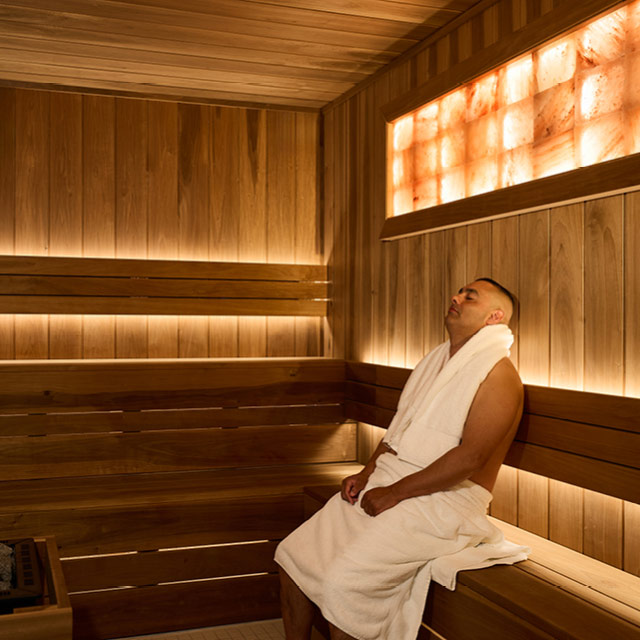 Private men's and women's sauna at ClubSport Aliso Viejo