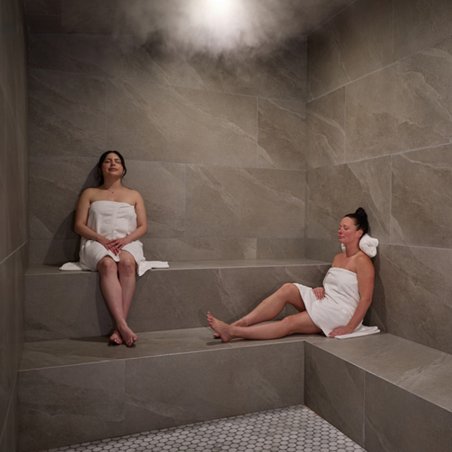 Private men's and women's steam room at ClubSport Aliso Viejo